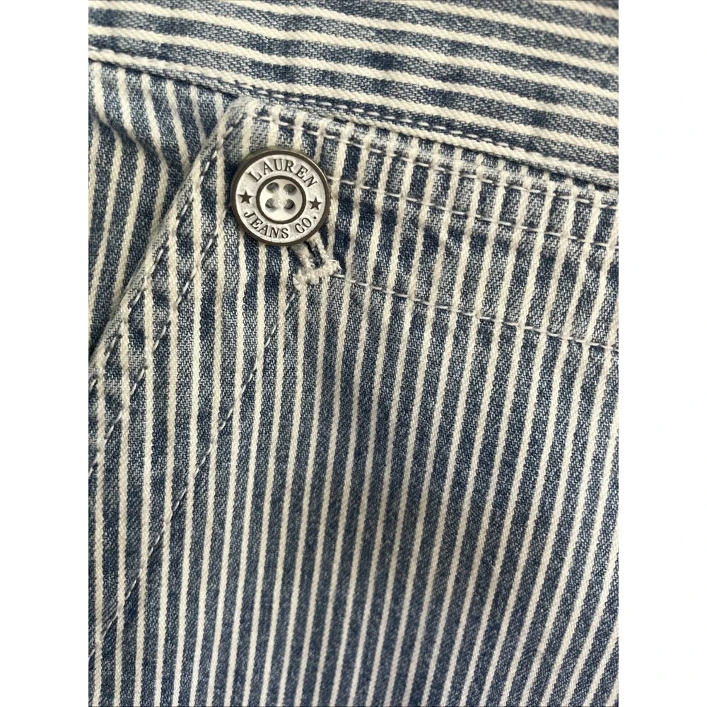 Lauren Jeans Co Ralph Lauren Striped‎ Denim Shorts Womens Size 4
